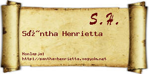 Sántha Henrietta névjegykártya