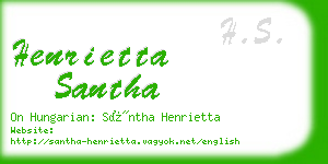 henrietta santha business card